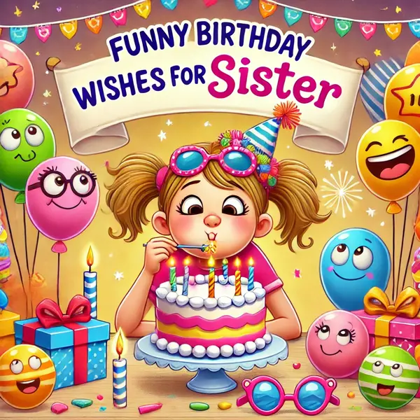 Funny Birthday Wishes For Sister