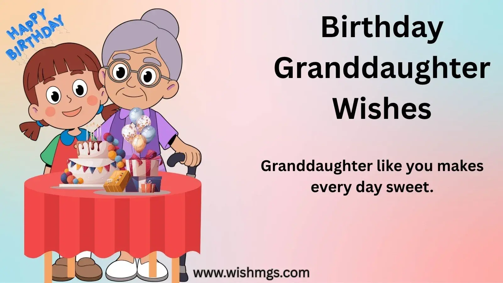 Birthday Granddaughter Wishes