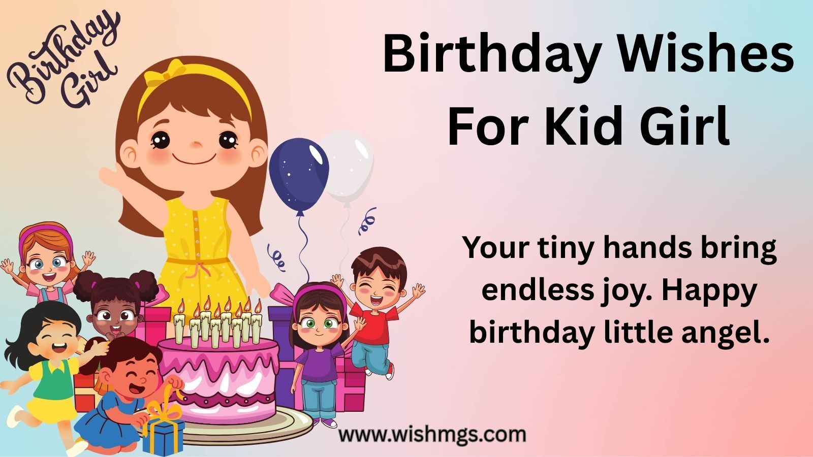 Birthday Wishes for Kid Girl