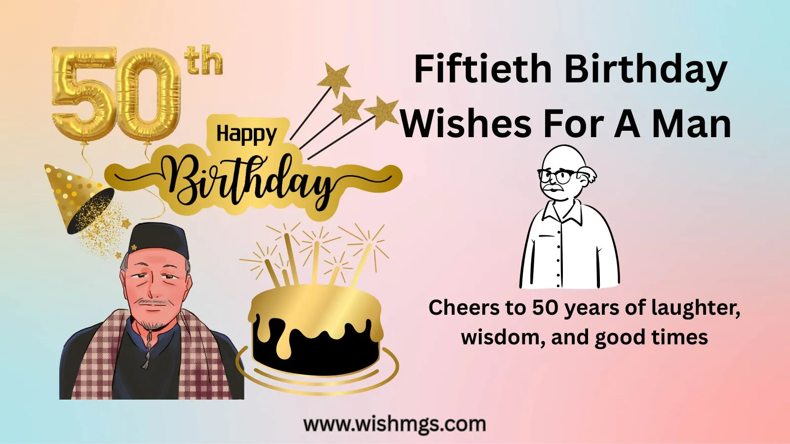 Fiftieth Birthday Wishes for a Man