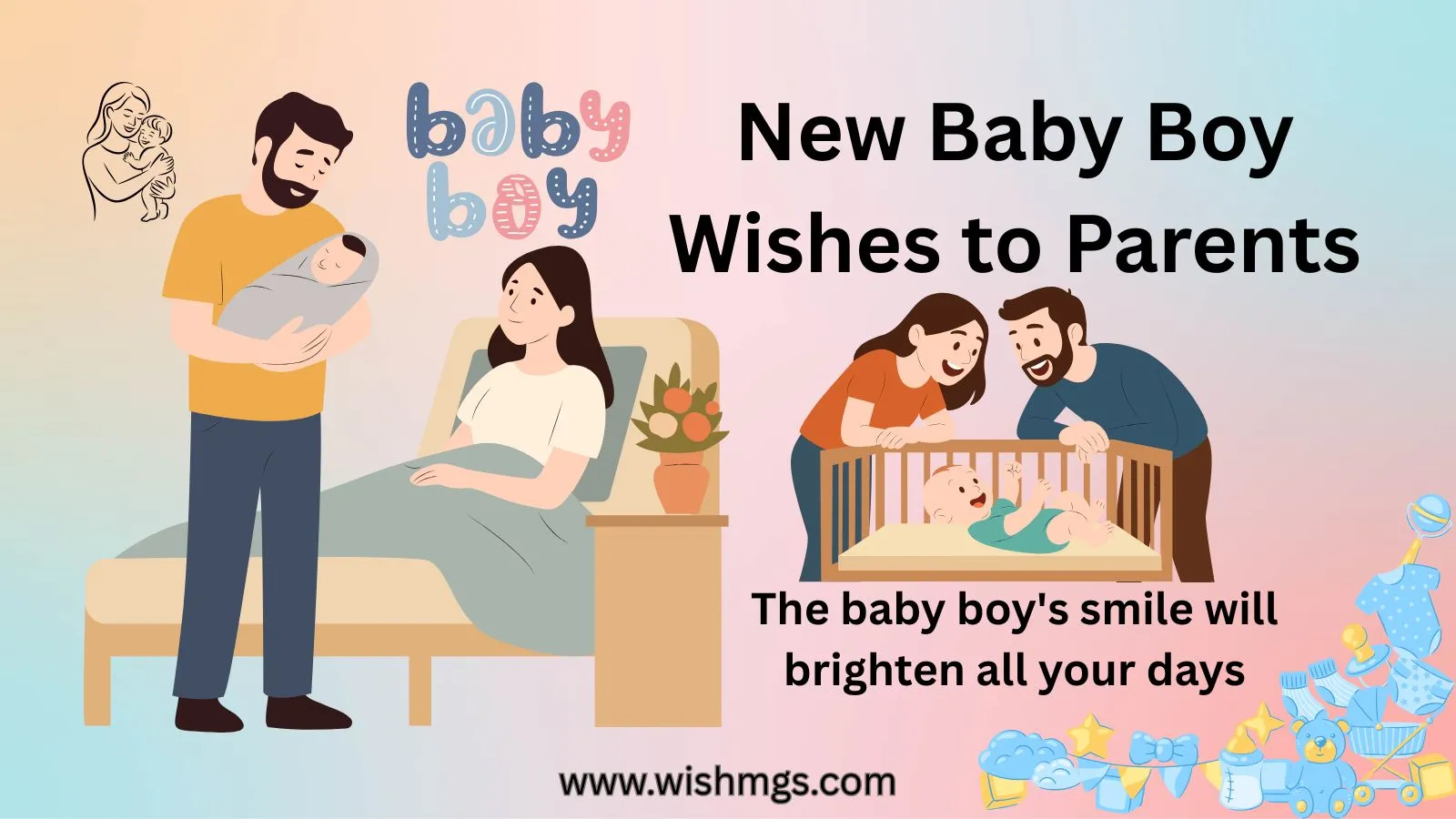 New Baby Boy Wishes to Parents