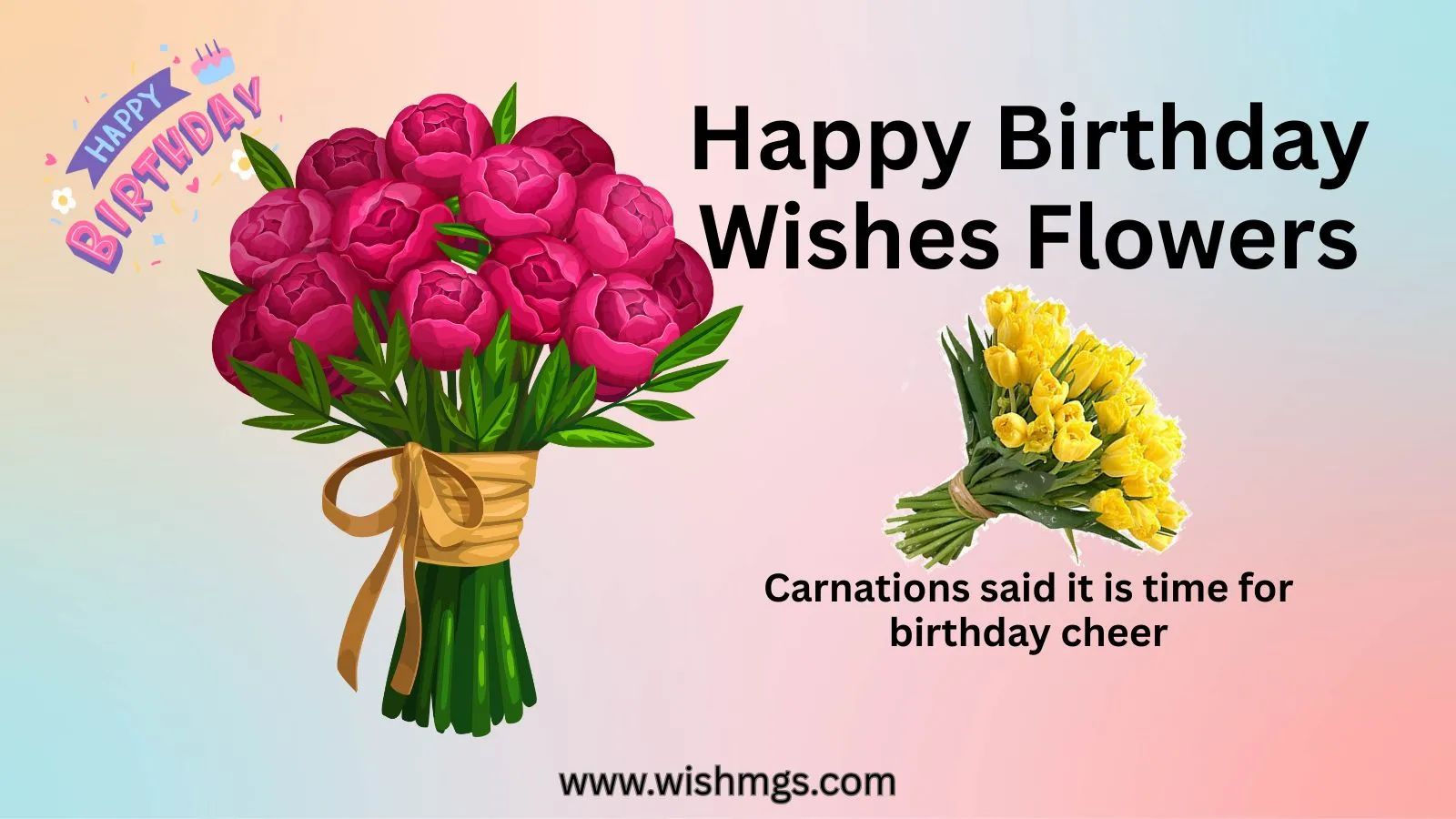 Happy Birthday Wishes Flowers