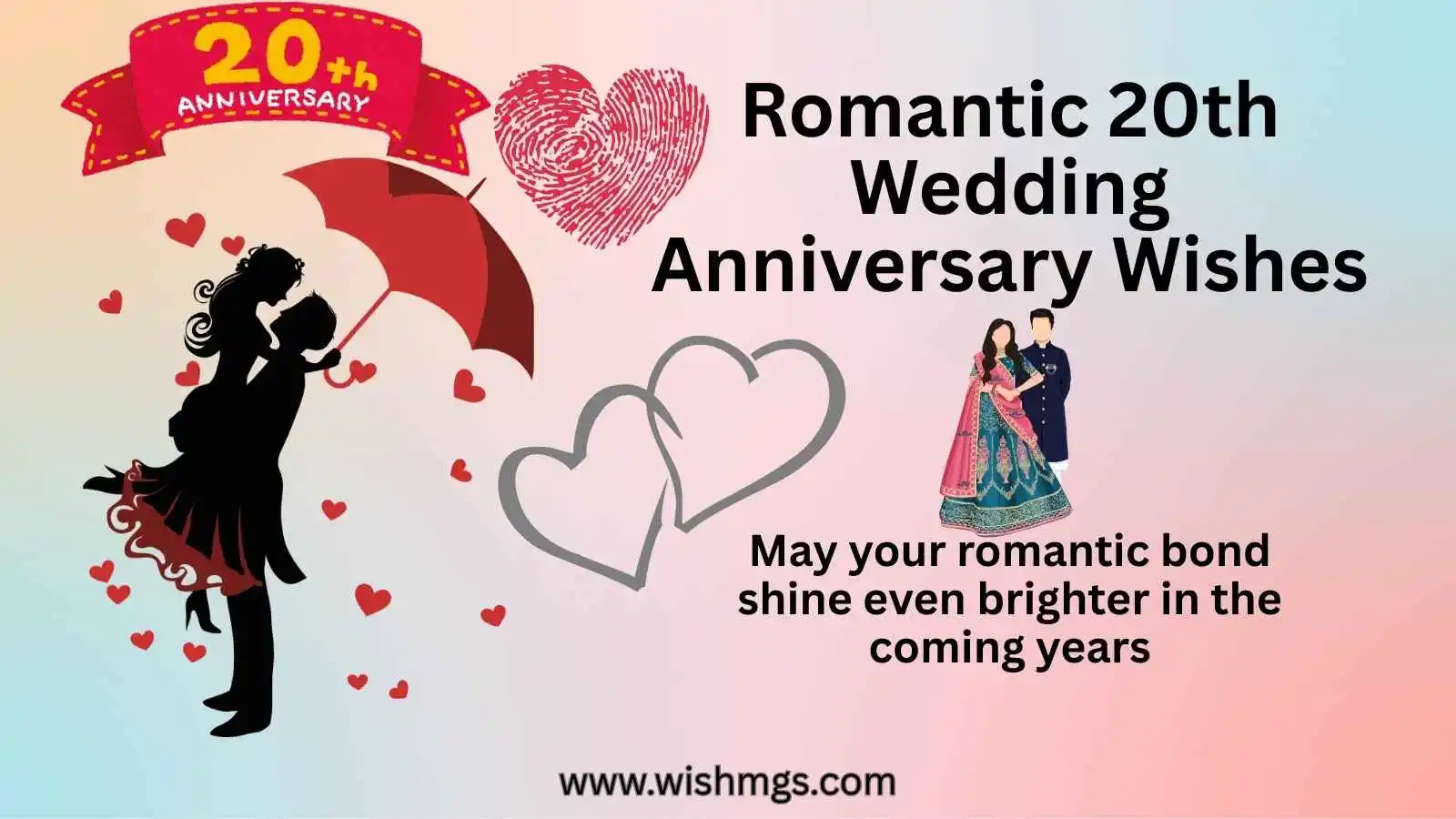 Romantic 20th Wedding Anniversary Wishes
